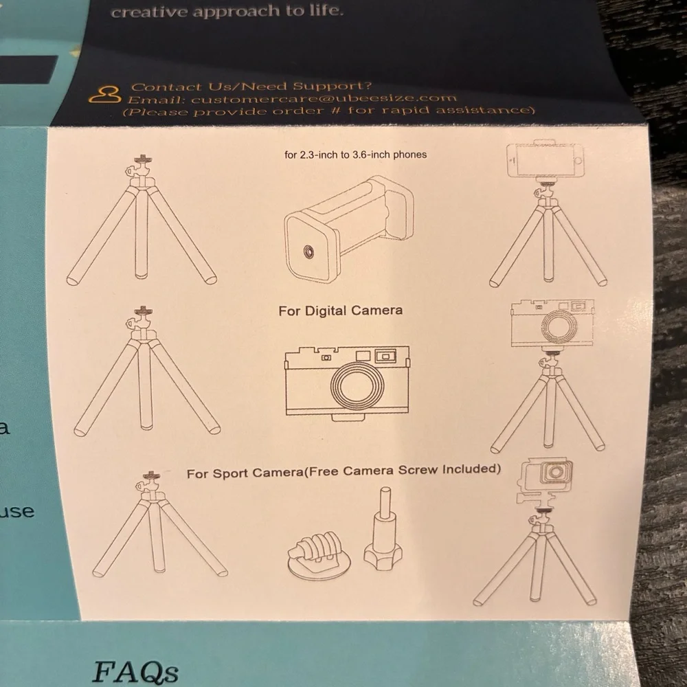 TRIPOD New in Box for phones & cameras By UBEESIZE GLOBAL
